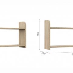 Детская Система Валенсия Полка навесная Дуб сонома в Новом Уренгое - novyy-urengoy.mebel24.online | фото 2