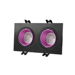 DK3072-BK+PI Встраиваемый светильник, IP 20, 10 Вт, GU5.3, LED, черный/розовый, пластик в Новом Уренгое - novyy-urengoy.mebel24.online | фото