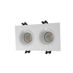 DK3072-WH Встраиваемый светильник, IP 20, 10 Вт, GU5.3, LED, белый/белый, пластик в Новом Уренгое - novyy-urengoy.mebel24.online | фото