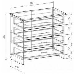 Комод с плитой 22 мм ЛИБЕРТИ в Новом Уренгое - novyy-urengoy.mebel24.online | фото 3