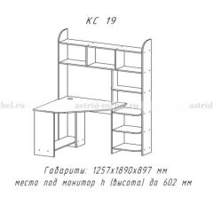 Компьютерный стол №19 (Анкор темный) в Новом Уренгое - novyy-urengoy.mebel24.online | фото 3