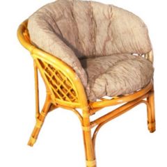 Кресло Багама, подушки светлые полные шенил (Мёд) в Новом Уренгое - novyy-urengoy.mebel24.online | фото