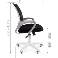 Кресло для оператора CHAIRMAN 696 white (ткань TW-43/сетка TW-34) в Новом Уренгое - novyy-urengoy.mebel24.online | фото 5