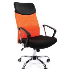 Кресло для руководителя CHAIRMAN 610 N (15-21 черный/сетка оранжевый) в Новом Уренгое - novyy-urengoy.mebel24.online | фото