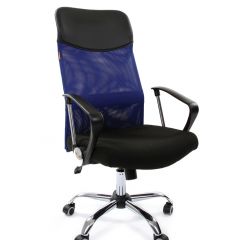 Кресло для руководителя CHAIRMAN 610 N (15-21 черный/сетка синий) в Новом Уренгое - novyy-urengoy.mebel24.online | фото