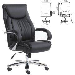 Кресло офисное BRABIX "Advance EX-575" (хром/экокожа/черное) 531825 в Новом Уренгое - novyy-urengoy.mebel24.online | фото