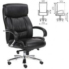 Кресло офисное BRABIX "Direct EX-580" (хром/рециклированная кожа/черное) 531824 в Новом Уренгое - novyy-urengoy.mebel24.online | фото