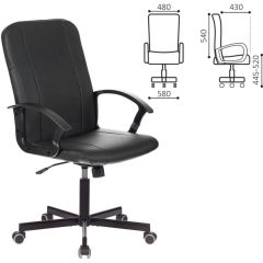 Кресло офисное BRABIX "Simple EX-521" (экокожа, черное) 532103 в Новом Уренгое - novyy-urengoy.mebel24.online | фото 2