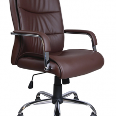 Кресло офисное BRABIX "Space EX-508" (экокожа, хром, коричневое) 531164 в Новом Уренгое - novyy-urengoy.mebel24.online | фото