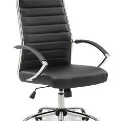 Кресло офисное BRABIX "Style EX-528", экокожа, хром, черное, 531947 в Новом Уренгое - novyy-urengoy.mebel24.online | фото