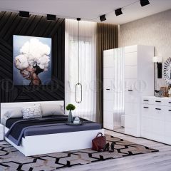 НЭНСИ NEW Кровать 1,6 м (Белый глянец холодный/Белый) в Новом Уренгое - novyy-urengoy.mebel24.online | фото 2