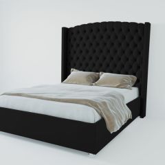 Кровать Берлин ЛЮКС с ПМ 900 (экокожа кольт ч) в Новом Уренгое - novyy-urengoy.mebel24.online | фото 2