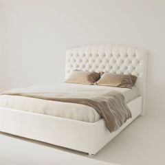 Кровать Берлин с ПМ 1200 (экокожа белая) в Новом Уренгое - novyy-urengoy.mebel24.online | фото 3