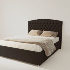 Кровать Берлин с ПМ 1200 (экокожа коричневая) в Новом Уренгое - novyy-urengoy.mebel24.online | фото