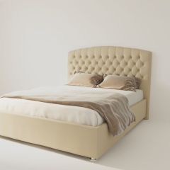 Кровать Берлин с ПМ 1600 (экокожа бежевая) в Новом Уренгое - novyy-urengoy.mebel24.online | фото 4