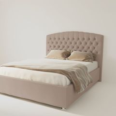 Кровать Берлин с ПМ 1600 (велюр серый) в Новом Уренгое - novyy-urengoy.mebel24.online | фото 2