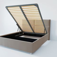 Кровать Корсика с ПМ 1200 (велюр светло-серый) в Новом Уренгое - novyy-urengoy.mebel24.online | фото