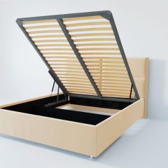 Кровать Корсика с ПМ 1400 (экокожа бежевая) в Новом Уренгое - novyy-urengoy.mebel24.online | фото
