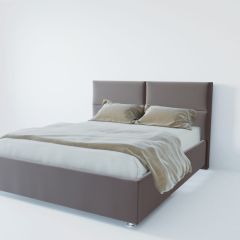 Кровать Корсика с ПМ 1600 (велюр темно-серый) в Новом Уренгое - novyy-urengoy.mebel24.online | фото 2