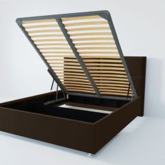 Кровать Корсика с ПМ 800 (экокожа коричневая) в Новом Уренгое - novyy-urengoy.mebel24.online | фото