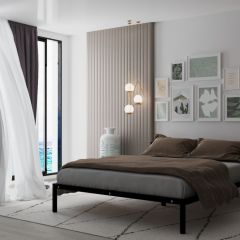 Кровать Мета с матрасом 1200 (черный) в Новом Уренгое - novyy-urengoy.mebel24.online | фото 2