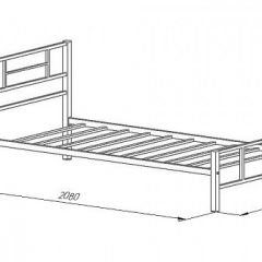 Кровать металлическая "Кадис 900х1900" Белый в Новом Уренгое - novyy-urengoy.mebel24.online | фото 2