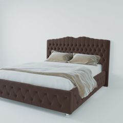 Кровать Нягань с ПМ 1200 (экокожа коричневая) в Новом Уренгое - novyy-urengoy.mebel24.online | фото 2