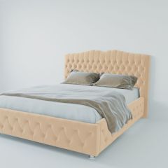 Кровать Нягань с ПМ 1400 (экокожа бежевая) в Новом Уренгое - novyy-urengoy.mebel24.online | фото 2
