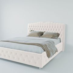 Кровать Нягань с ПМ 800 (экокожа белая) в Новом Уренгое - novyy-urengoy.mebel24.online | фото 2