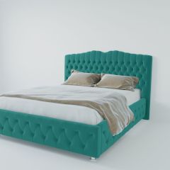 Кровать Нягань с ПМ 800 (велюр бирюзовый) в Новом Уренгое - novyy-urengoy.mebel24.online | фото 2