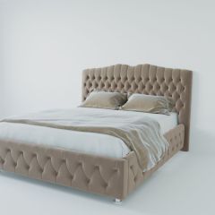 Кровать Нягань с ПМ 900 (велюр серый) в Новом Уренгое - novyy-urengoy.mebel24.online | фото 2