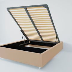 Кровать Подиум с ПМ 1600 (велюр светло-серый) в Новом Уренгое - novyy-urengoy.mebel24.online | фото 2