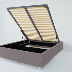 Кровать Подиум с ПМ 1600 (велюр темно-серый) в Новом Уренгое - novyy-urengoy.mebel24.online | фото 2