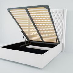 Кровать Версаль ЛЮКС с ПМ 1200 (экокожа белая) в Новом Уренгое - novyy-urengoy.mebel24.online | фото