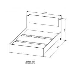 СОФИ СКР1400.1Кровать 1400 в Новом Уренгое - novyy-urengoy.mebel24.online | фото 2