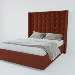 Кровать Венеция ЛЮКС с ПМ 1200 (велюр бордо) в Новом Уренгое - novyy-urengoy.mebel24.online | фото 3