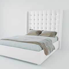 Кровать Венеция ЛЮКС с ПМ 900 (экокожа белая) в Новом Уренгое - novyy-urengoy.mebel24.online | фото 2