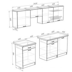 Кухонный гарнитур Кремона (2.4 м) в Новом Уренгое - novyy-urengoy.mebel24.online | фото 3