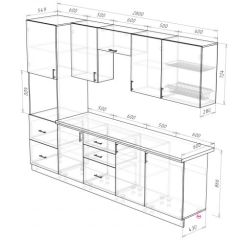 Кухонный гарнитур Прованс (2.8 м) с карнизом в Новом Уренгое - novyy-urengoy.mebel24.online | фото 3