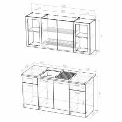 Кухонный гарнитур Сабрина стандарт 1600 в Новом Уренгое - novyy-urengoy.mebel24.online | фото 3