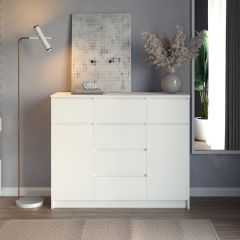 МОРИ МК 1200.4 Комод (белый) в Новом Уренгое - novyy-urengoy.mebel24.online | фото 3