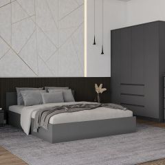МОРИ КРМ 1600.1/1 Кровать (настил) графит в Новом Уренгое - novyy-urengoy.mebel24.online | фото