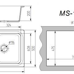 Мойка кухонная MS-12 (780х495) в Новом Уренгое - novyy-urengoy.mebel24.online | фото 3