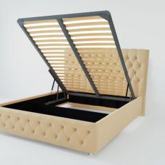 Кровать Версаль с ПМ 1200 (экокожа бежевая) в Новом Уренгое - novyy-urengoy.mebel24.online | фото 2