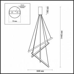 Подвесная люстра Odeon Light Cometa 3860/48L в Новом Уренгое - novyy-urengoy.mebel24.online | фото 6
