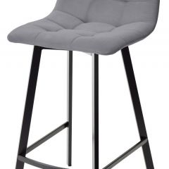 Полубарный стул CHILLI-QB SQUARE серый #27, велюр / черный каркас (H=66cm) М-City в Новом Уренгое - novyy-urengoy.mebel24.online | фото
