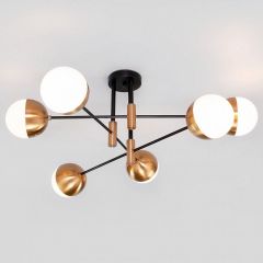 Потолочная люстра Eurosvet Nuvola 70129/6 латунь в Новом Уренгое - novyy-urengoy.mebel24.online | фото
