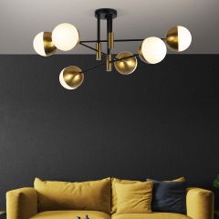 Потолочная люстра Eurosvet Nuvola 70129/6 латунь в Новом Уренгое - novyy-urengoy.mebel24.online | фото 3