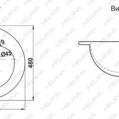 Раковина MELANA MLN-308 в Новом Уренгое - novyy-urengoy.mebel24.online | фото 2