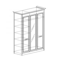 Шкаф 3-дверный со стеклом №453 Адель в Новом Уренгое - novyy-urengoy.mebel24.online | фото 2
